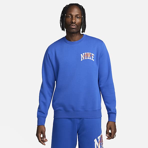 Nike blue crew neck discount
